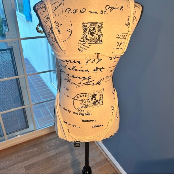 SAME Los Angeles animal print Chain One Piece (Faux Suede Cream) swimsuit - Picture 7 of 16